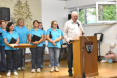 Pressesprecher des Chorverbandes Zollernalb-Sigmaringen, Hr. Dieter Dürrschnabel richtet Grußworte an die Chöre und Gäste